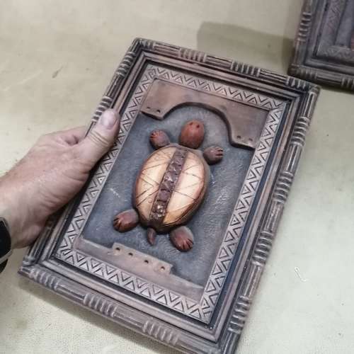 A SET OF STUNNING EARTHENWARE WALL TILE ART