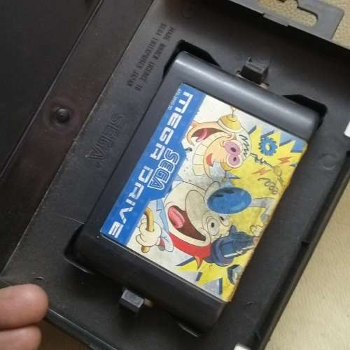 VINTAGE REN and STIMPY SEGA 16 BIT GAME DISK COMPLETE IN BOX