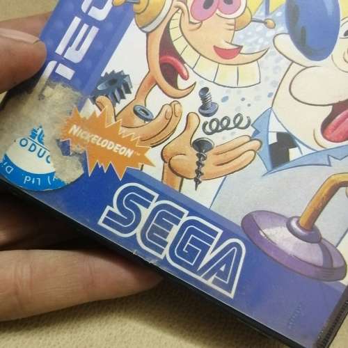 VINTAGE REN and STIMPY SEGA 16 BIT GAME DISK COMPLETE IN BOX