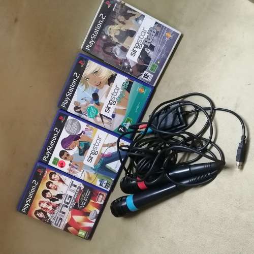 MASSIVE COMPLETE PS2 SINGSTAR BUNDLE - TESTED WORKING