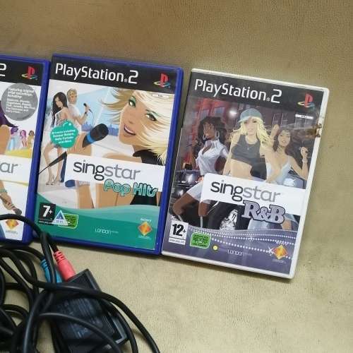 MASSIVE COMPLETE PS2 SINGSTAR BUNDLE - TESTED WORKING
