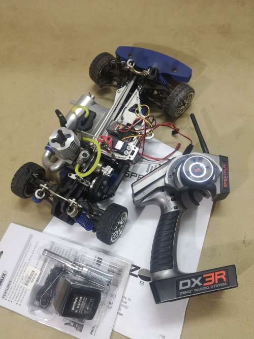 THUNDER TIGER TS4N NITRO 1/10 RC CAR AND SPECTRUM DX3R RADIO + EXTRAS