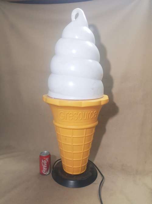 GIANT ELECTRICAL SHOP DISPLAY ICE CREAM CONE (WATERPROOF)