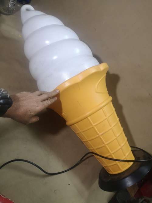 GIANT ELECTRICAL SHOP DISPLAY ICE CREAM CONE (WATERPROOF)
