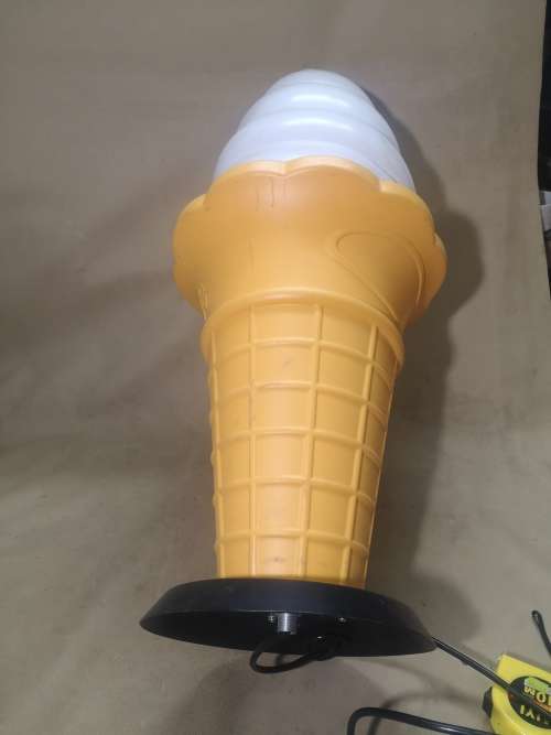 GIANT ELECTRICAL SHOP DISPLAY ICE CREAM CONE (WATERPROOF)