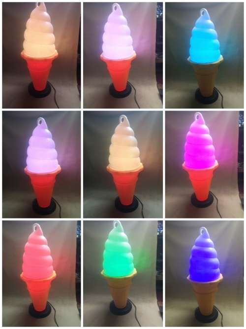 GIANT ELECTRICAL SHOP DISPLAY ICE CREAM CONE (WATERPROOF)
