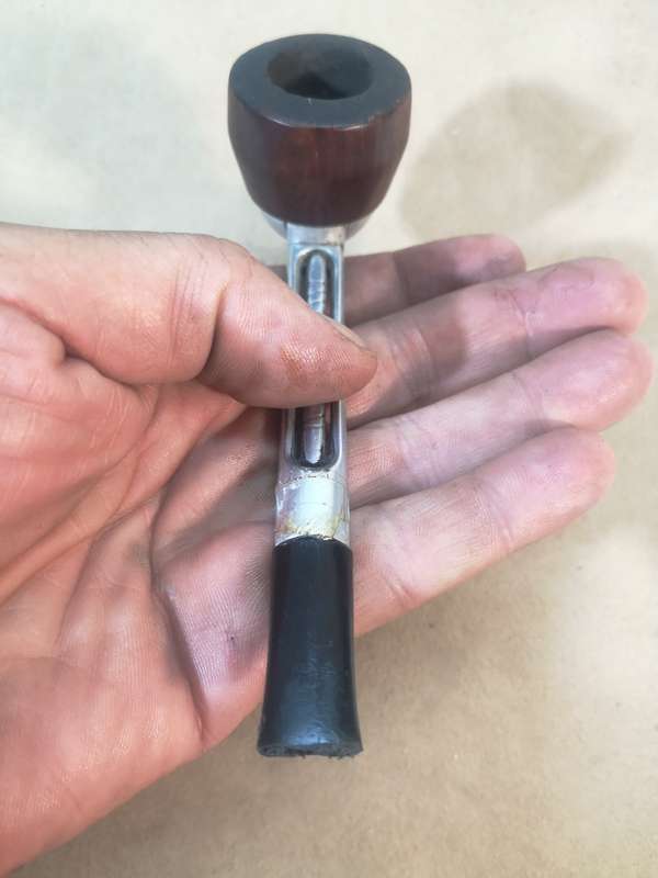 Vintage Pipe FALCON Made in England, Aluminum/Wood, Detachable