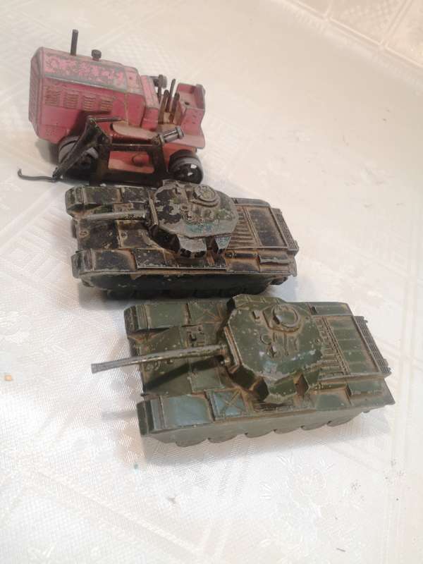 GROUP OF LARGE VINTAGE DINKY SUPER TOYS FOR REPAIRS OR SPARES