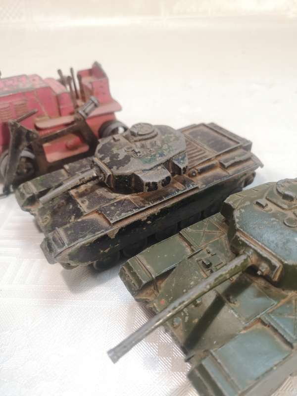 GROUP OF LARGE VINTAGE DINKY SUPER TOYS FOR REPAIRS OR SPARES