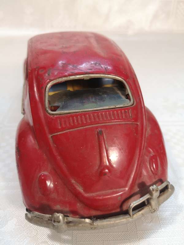 Rare large Vintage VW Beetle Tinplate Friction toy made in Japan