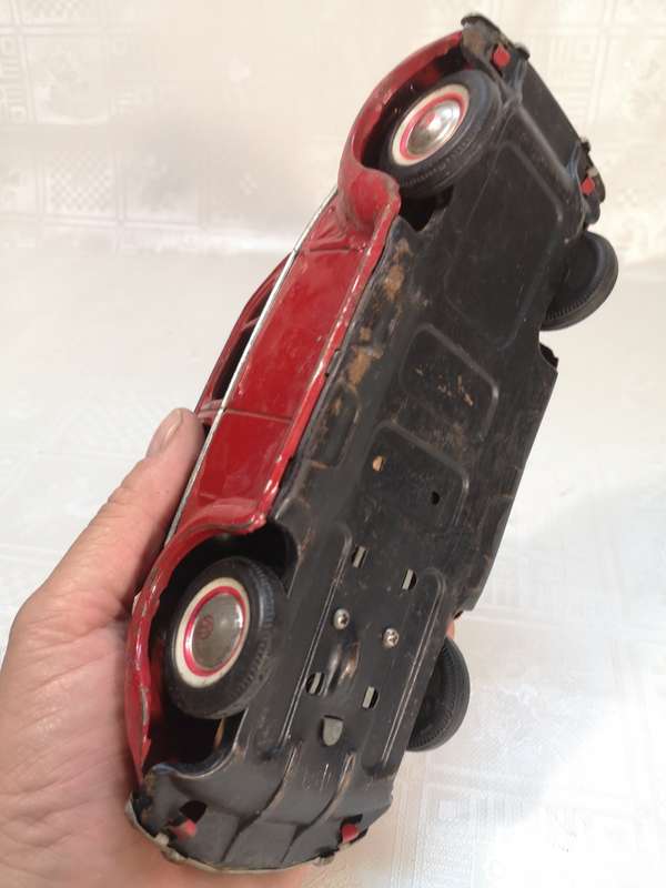Rare large Vintage VW Beetle Tinplate Friction toy made in Japan