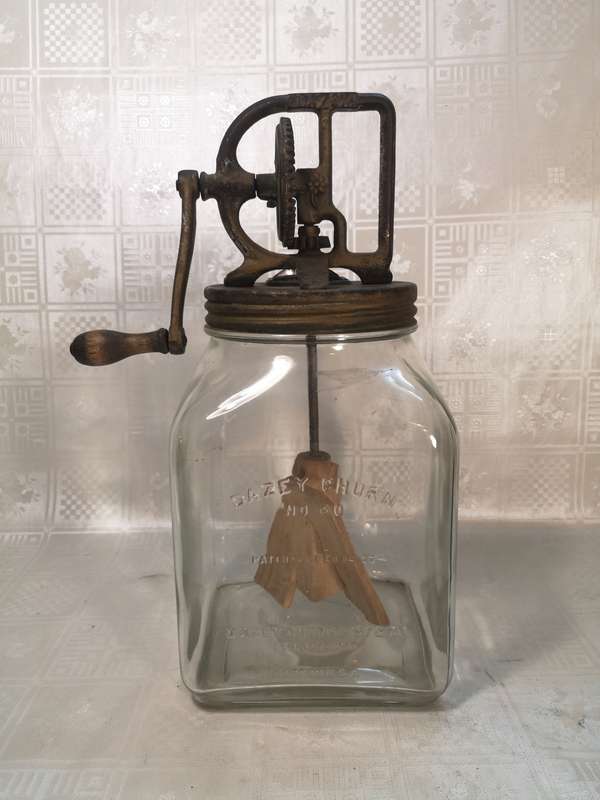 Rare Vintage 4 Quart Dazey Butter Churn No. 40 Working And Complete With Jar