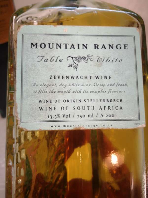 Collectable Zevenwacht Moutain Range Wine - Unique Table Mountain Shaped Bottles - Full