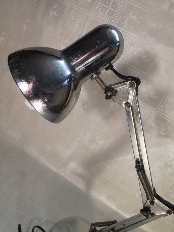 AMAZING VINTAGE CHROME ANGLEPOISE ARTICULATING DESK LAMP - 580MM HIGH