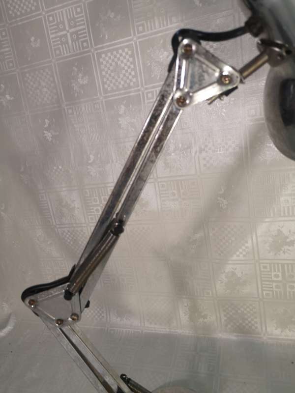AMAZING VINTAGE CHROME ANGLEPOISE ARTICULATING DESK LAMP - 580MM HIGH