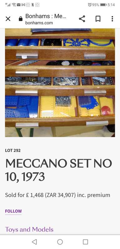 ABSOLUTELY MASSIVE!!! VINTAGE 1973 MECCANO OUTFIT NO.10 IN GIANT ORIGINAL WOODEN CASE & ALL MANUALS
