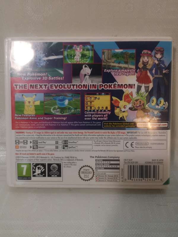 ORIGINAL POKEMON Y 3DS GAME