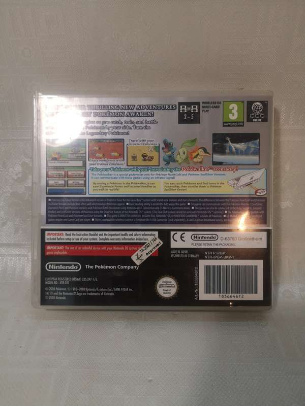 ORIGINAL POKEMON SOULSILVER VERSION DS GAME