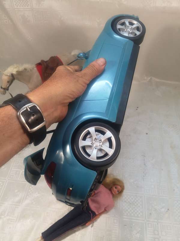 ORIGINAL BARBIE WITH CAR AND HORSE
