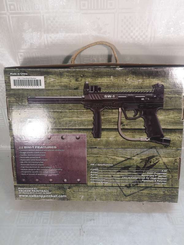 VALKEN BLACKHAWK SW1 PAINTBALL GUN - LIKE NEW COMPLETE IN BOX