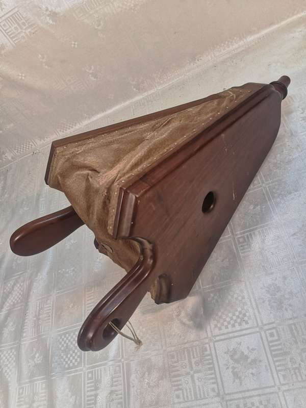 Antique 19th C Large (580mm long) Fireside Carved Wood & Leather Fire Bellows