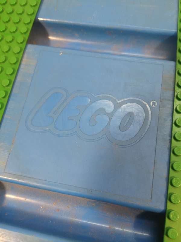 RARE Vintage 1990`s Blue Lego Lap Table Storage Tray Case With a Huge Bundle of Original Lego Blocks