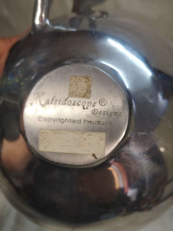Stunning Original Kaleidoscope Design Pewter Serving Bowl Set