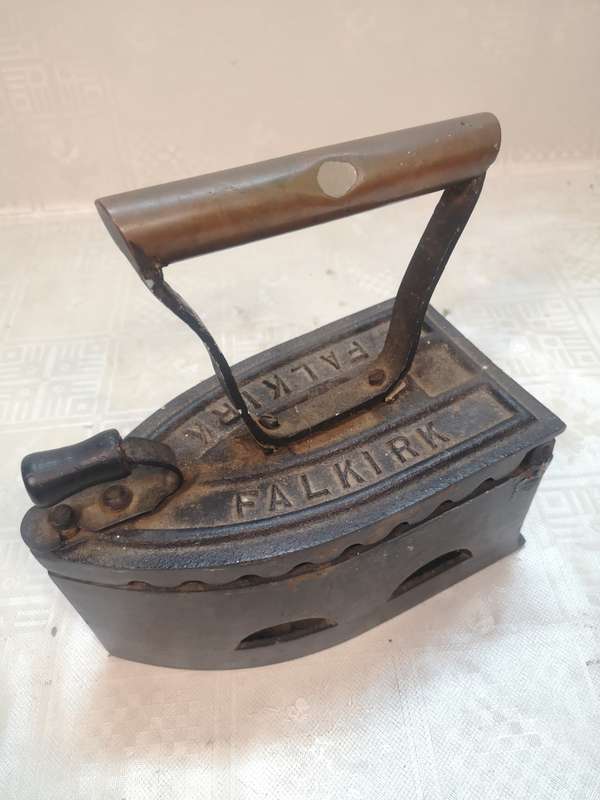 Vintage Falkirk cast iron coal iron