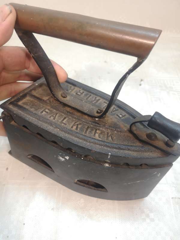 Vintage Falkirk cast iron coal iron