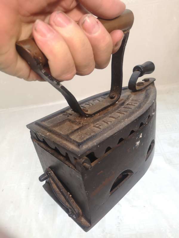 Vintage Falkirk cast iron coal iron