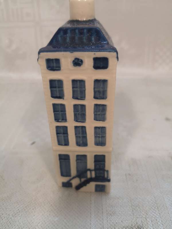Vintage Blue Delft`s Made for KLM by Bols Royal Distilleries Mini Liquor Bottle No 57