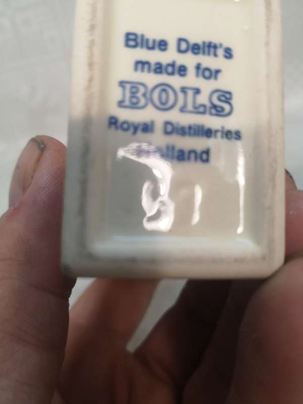 Vintage Blue Delft`s Made for KLM by Bols Royal Distilleries Mini Liquor Bottle No 57
