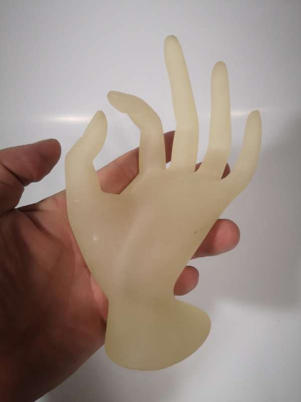 FROSTED GLASS RING DISPLAY STAND