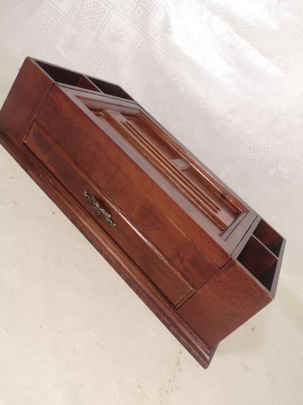 STUNNING WOODEN STATIONARY BOX WITH ALOT OF COMPARTMENTS