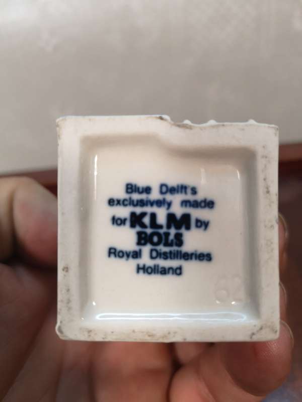 Vintage Delft KLM Bols Miniature House Collectible no 62