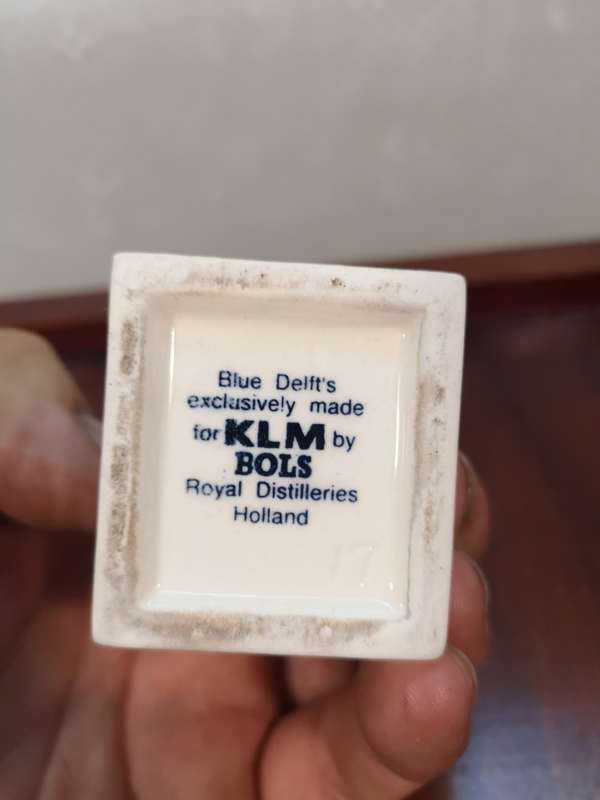 Vintage Delft KLM Bols Miniature House Collectible no 17