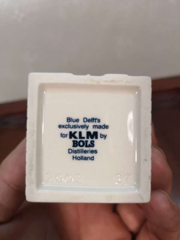 Vintage Delft KLM Bols Miniature House Collectible no 37