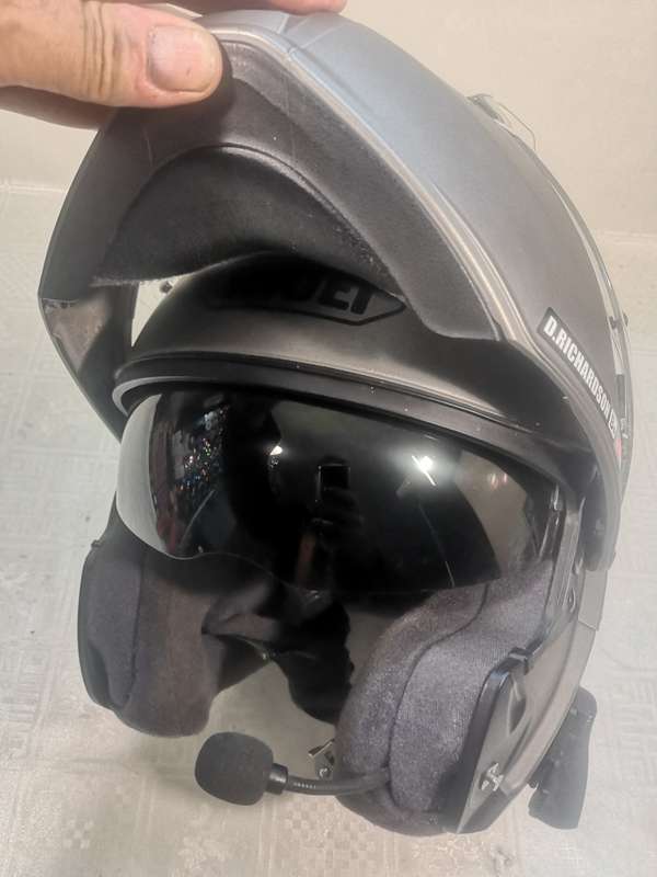 Shoei Neotec II Helmet With microphone and speakers (X-Large) (Matte Black)