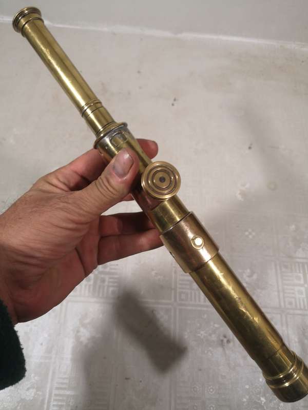 SOLID BRASS VINTAGE LIBRARY TELESCOPE