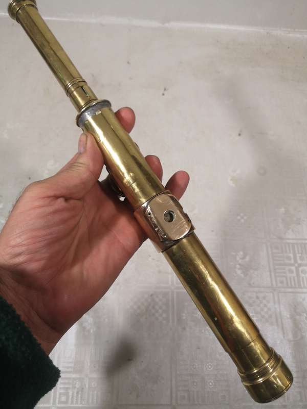 SOLID BRASS VINTAGE LIBRARY TELESCOPE