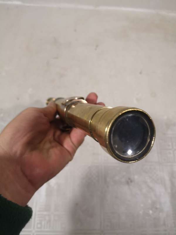 SOLID BRASS VINTAGE LIBRARY TELESCOPE