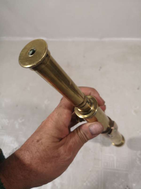 SOLID BRASS VINTAGE LIBRARY TELESCOPE
