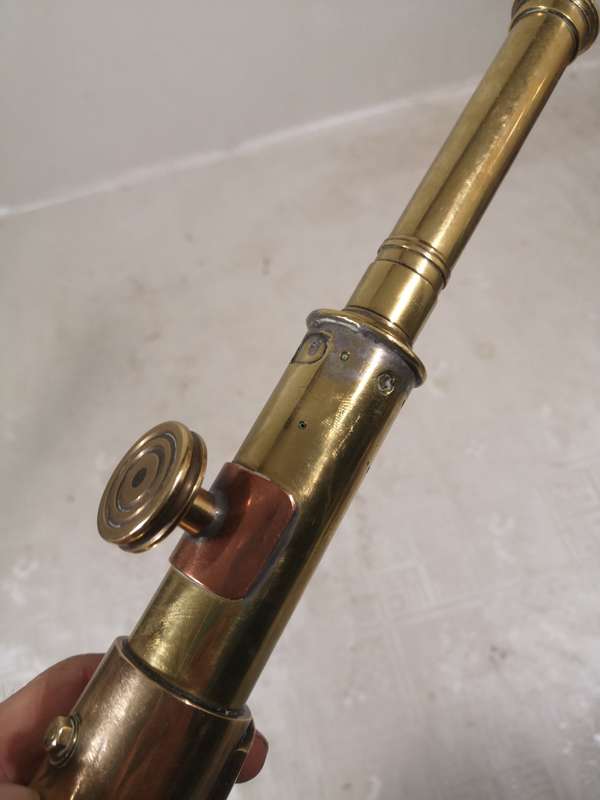 SOLID BRASS VINTAGE LIBRARY TELESCOPE
