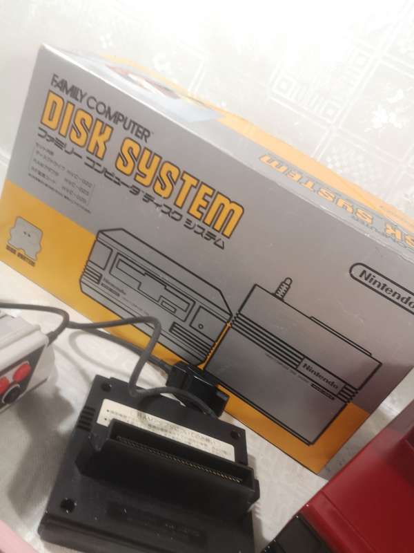 Extremely Rare Nintendo Famicom Disk System(HVC-022) Console,RAM Adapter & Game Combo