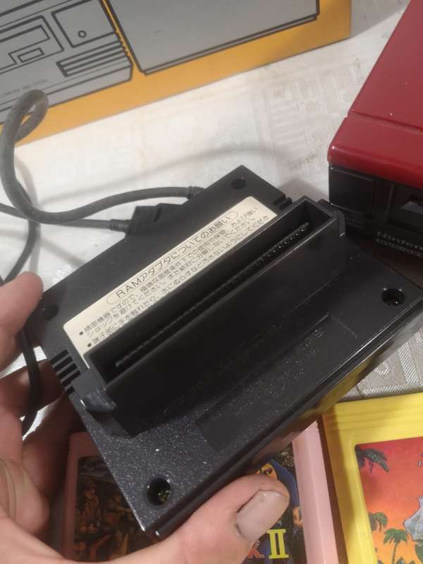 Extremely Rare Nintendo Famicom Disk System(HVC-022) Console,RAM Adapter & Game Combo