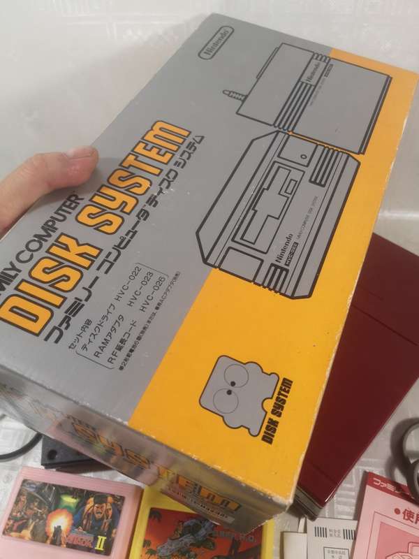Extremely Rare Nintendo Famicom Disk System(HVC-022) Console,RAM Adapter & Game Combo