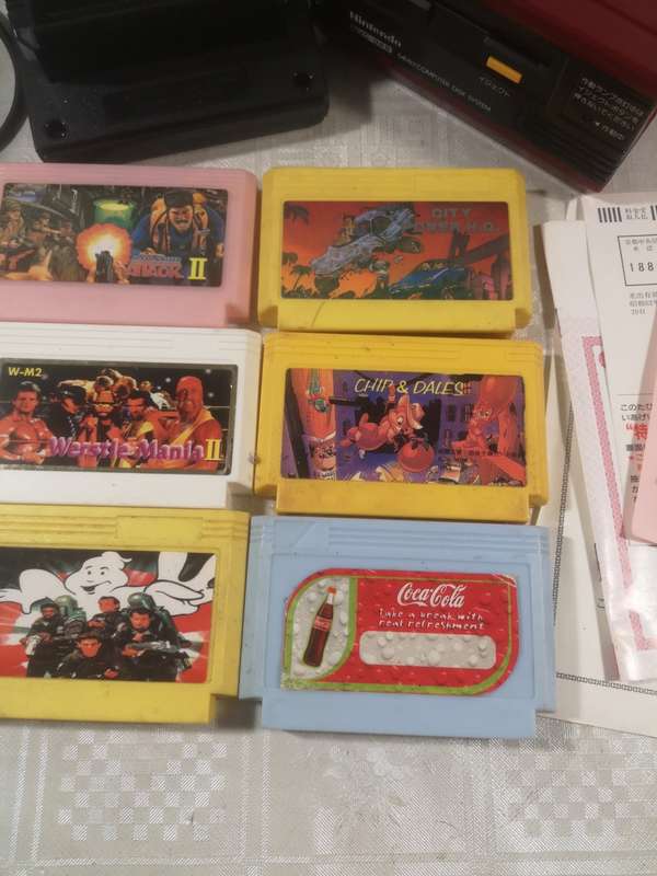 Extremely Rare Nintendo Famicom Disk System(HVC-022) Console,RAM Adapter & Game Combo