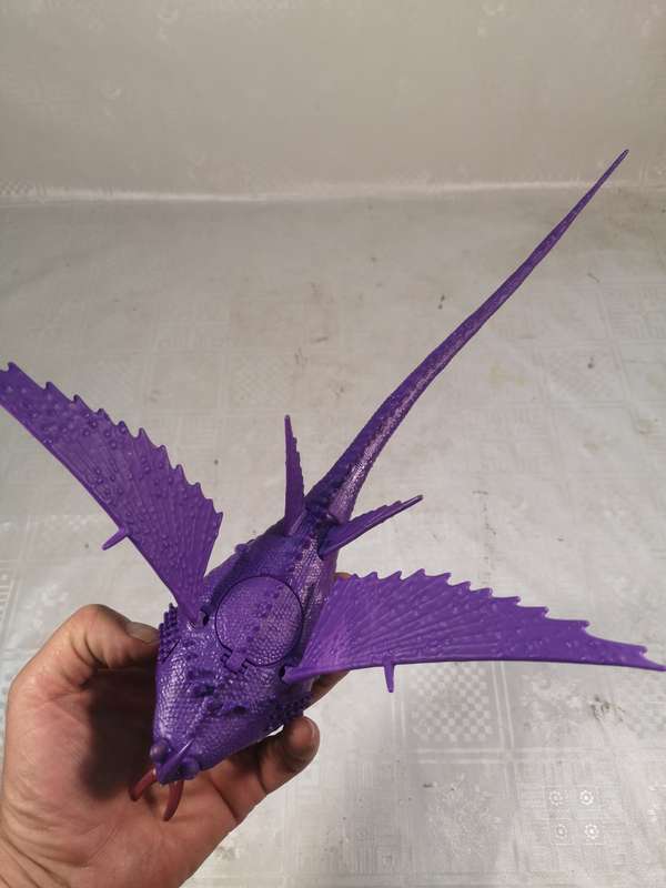 How to Train Your Dragon Variant Dragons Purple Thunderdrum - Spitting Disk Attack (No Disks)