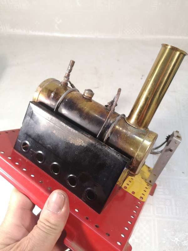 Vintage Mamod - Old Stationary Steam Engine SE3 Twin Cylinder - made in England - 1960 - U.K.