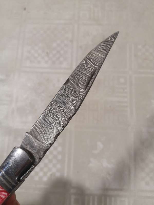 Exquisite Custom Handmade Damascus Steel Folding Knife